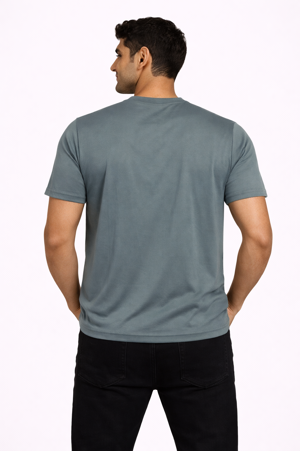 Men’s Grey Graphic Tee – Bold Urban Style Printed Casual T-Shirt