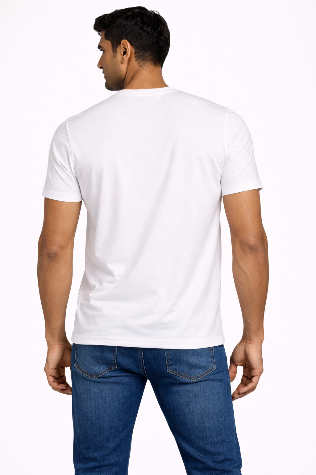 White Original Vintage graphic T-shirt by Amaurya Fashion, back view
