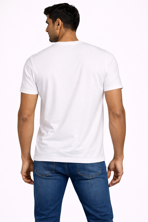 White Original Vintage graphic T-shirt by Amaurya Fashion, back view