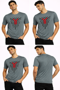 Men’s Grey Graphic Tee – Bold Urban Style Printed Casual T-Shirt
