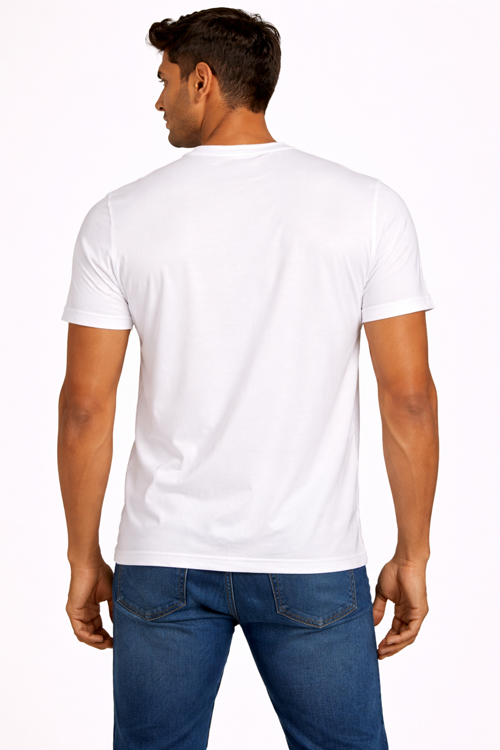 Men’s White Bravo Force Graphic T-Shirt – Premium Casual Printed Crew Neck Tee